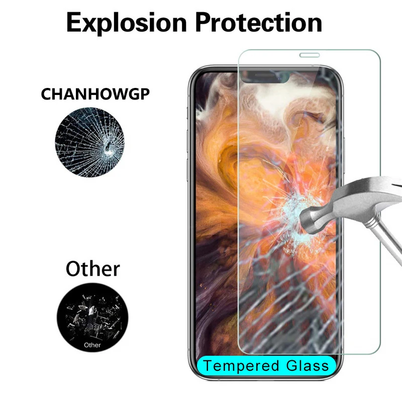 2 шт. закаленное стекло для iPhone 11 11 Pro Защитное стекло для экрана протектор для iPhone 7 8 Plus 6 6S X XR XS Max 5 4 9H HD пленка