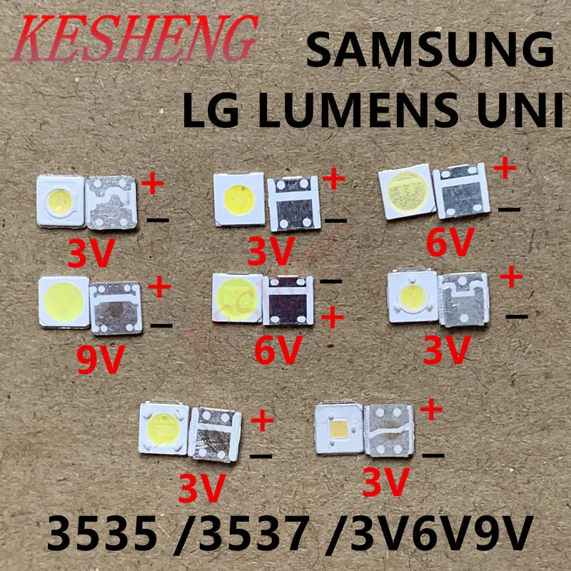 5 100 шт. светодиодные подсветки для LG UNI SAMSUNG 1 Вт 3 в 2 6 3535 4 Вт|Подвесные лампочки| |