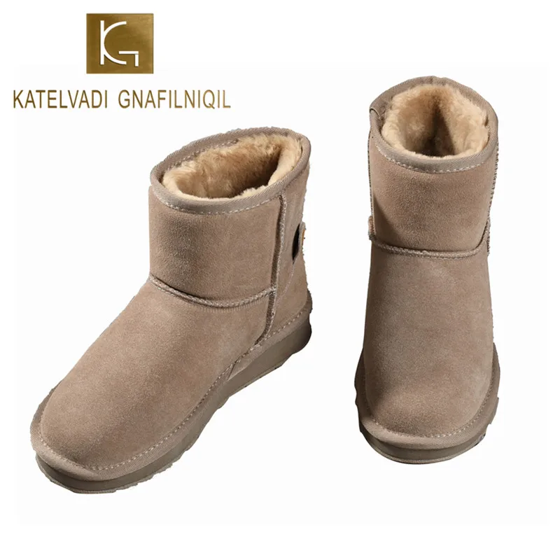 KATELVADI/женские ботинки зимняя обувь зимние на плоской подошве женские теплые
