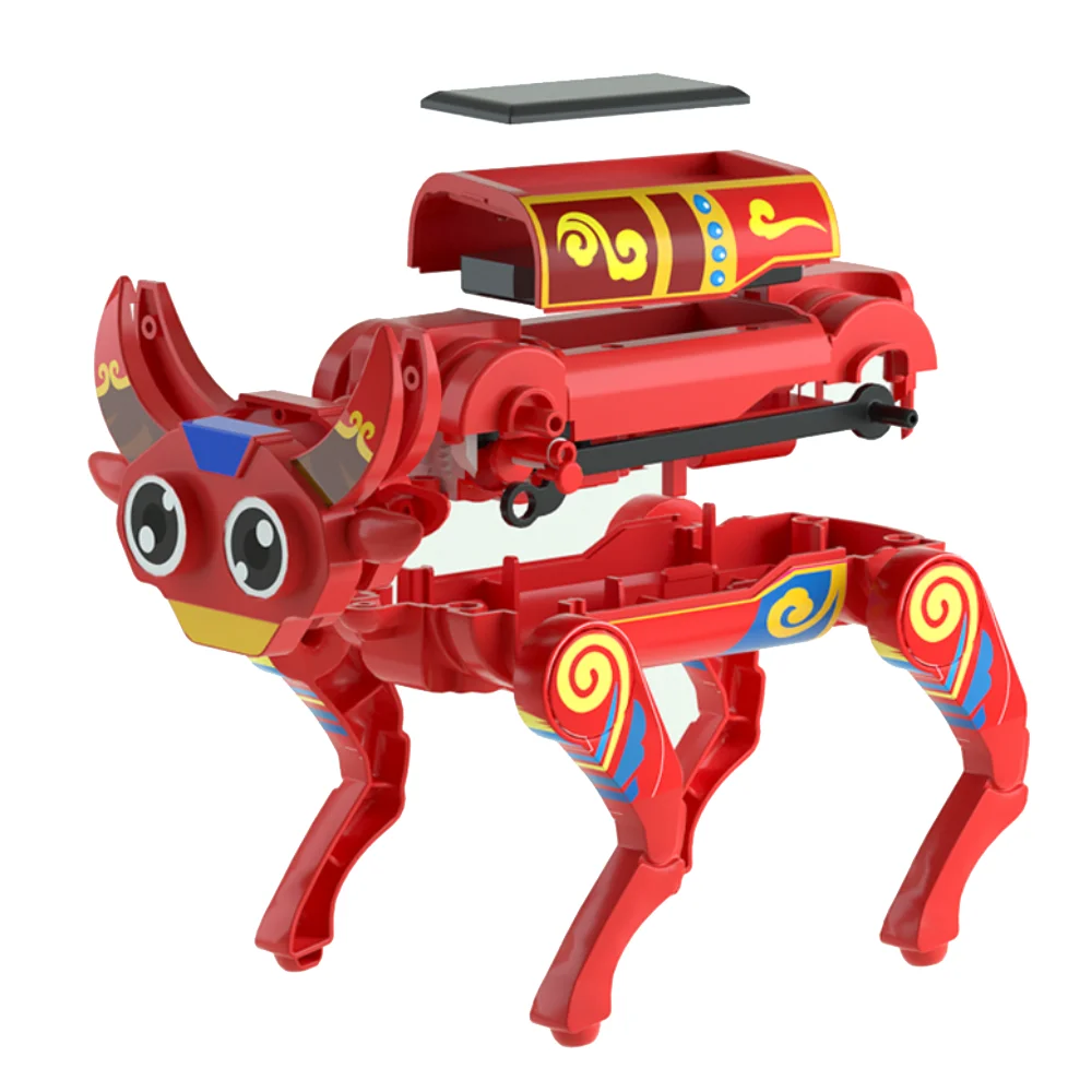 

DIY New Quadruped Bionic Smart Robot Cattle Toys Solar Electric Mechanical Cattle Educational Assembly Science Tech Puzzle Toy