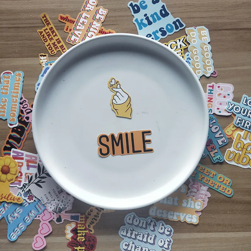 

INS Korea Color Words Stickers Planner Diary Journal Sticker Kawaii Scrapbooking Decoration School Stationery