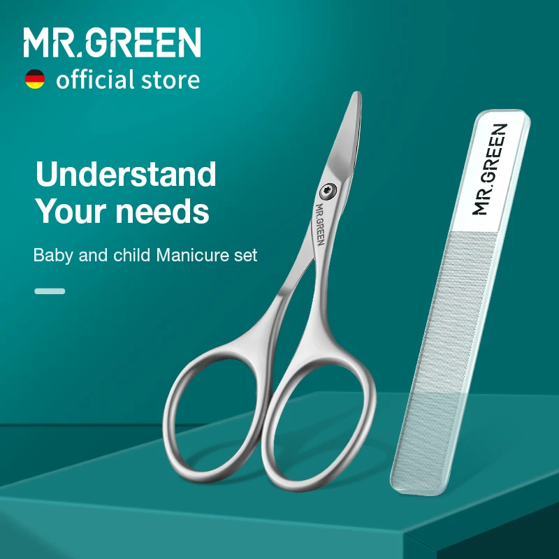 Безопасные ножницы MR.GREEN для маникюра кусачки ухода за ногтями удобные