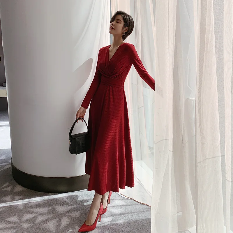 Винтажное женское платье с запахом весна 2020 Новое поступление элегантные