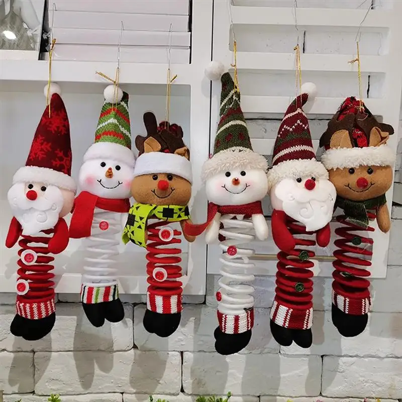 

Christmas Santa Claus Snowman Elk Doll Pendants Plush Hanging Ornaments For Christmas Decorations Christmas Tree Ornaments