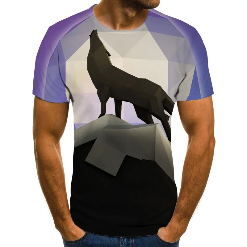 Camiseta de verano para hombres camiseta manga corta con cuello redondo divertida estampado An|Мужские футболки| |