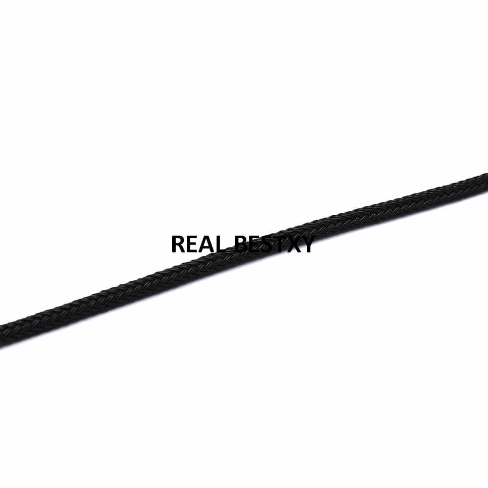 5 м/лот приблизительно 3 мм черные нити из нержавеющей стали плетеные стальные