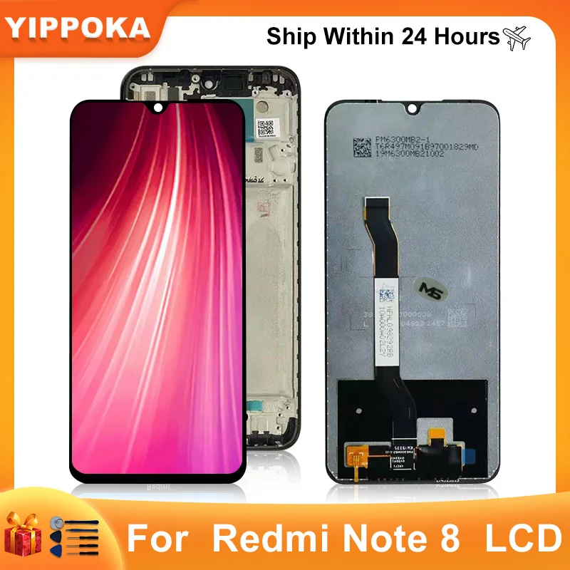

ЖК-дисплей 6,3 ''для Xiaomi Redmi Note 8 с сенсорным экраном и дигитайзером в сборе, запчасти для XIAOMI M1908C3JI, ЖК-дисплей