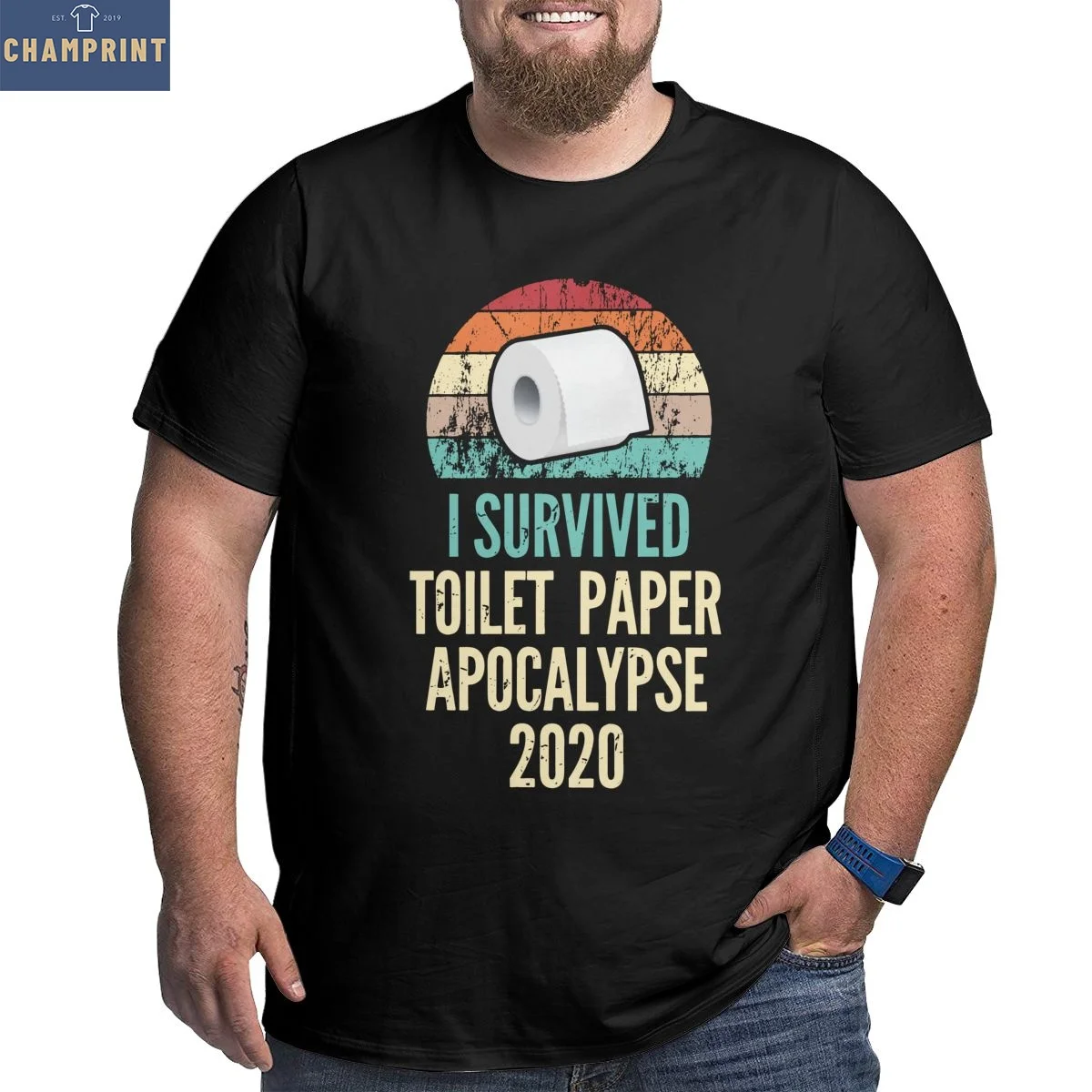 Я пережила Апокалипсис туалетной бумаги 2020 футболки для мужчин натуральный