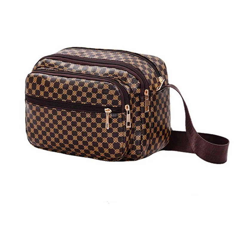 

Сумка через плечо для мужчин и женщин, мессенджер из искусственной кожи в европейском и американском стиле, модная черная диагональная сумо...