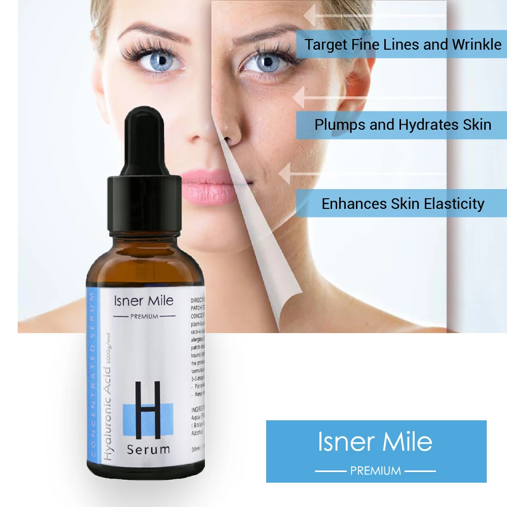 

ISNER MILE Anti-aging Serum Gift 5000g/mol Hyaluronic Acid Serum Concentrated Formula For Better Effective Face Serum