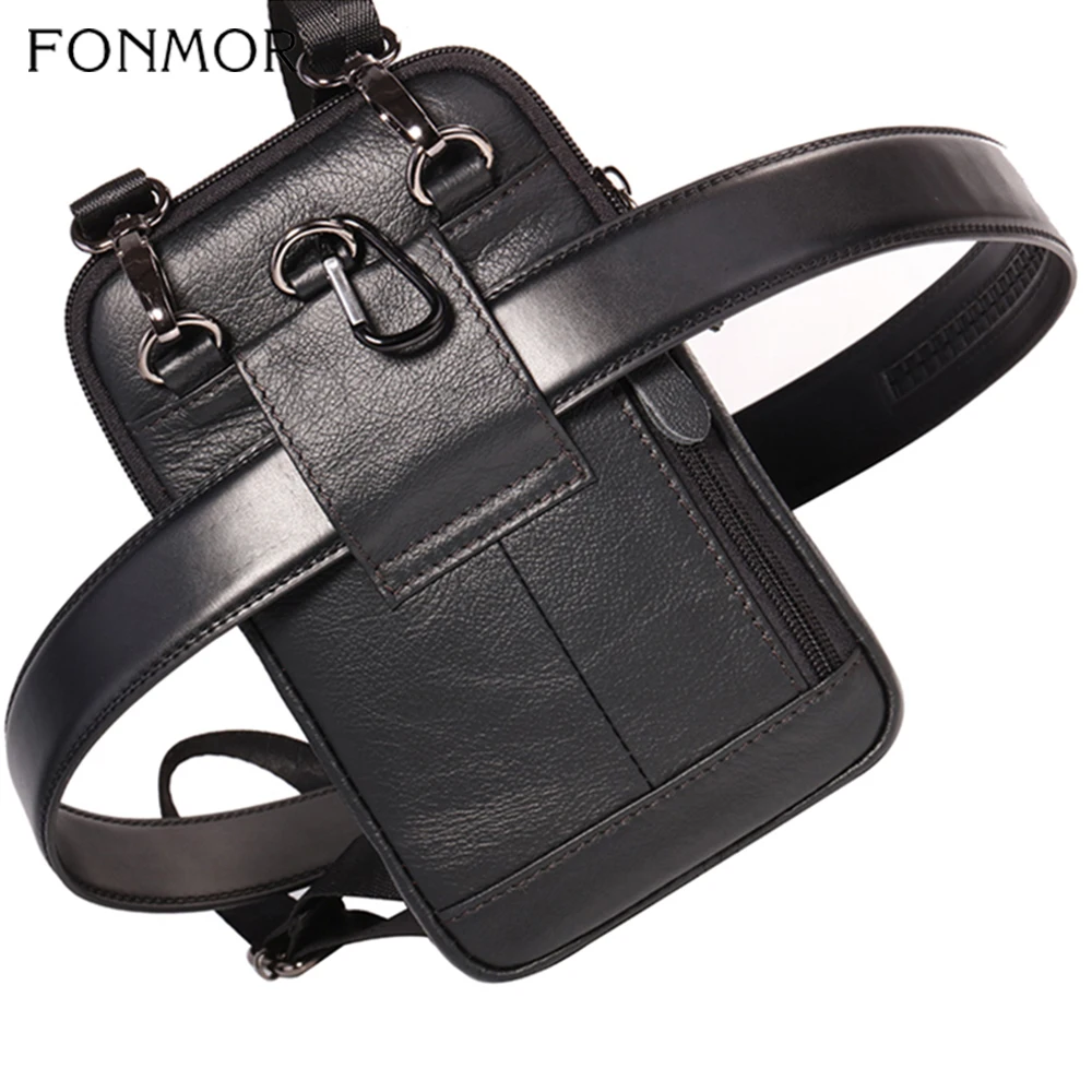 Повседневная поясная сумка Fonmor из натуральной кожи для мужчин миниатюрный