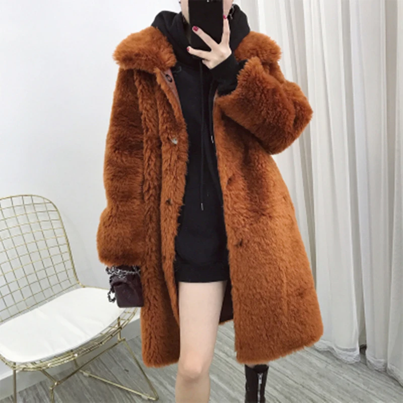 Парка новинка длинная 2020 пальто с натуральным мехом двусторонняя Меховая зимняя