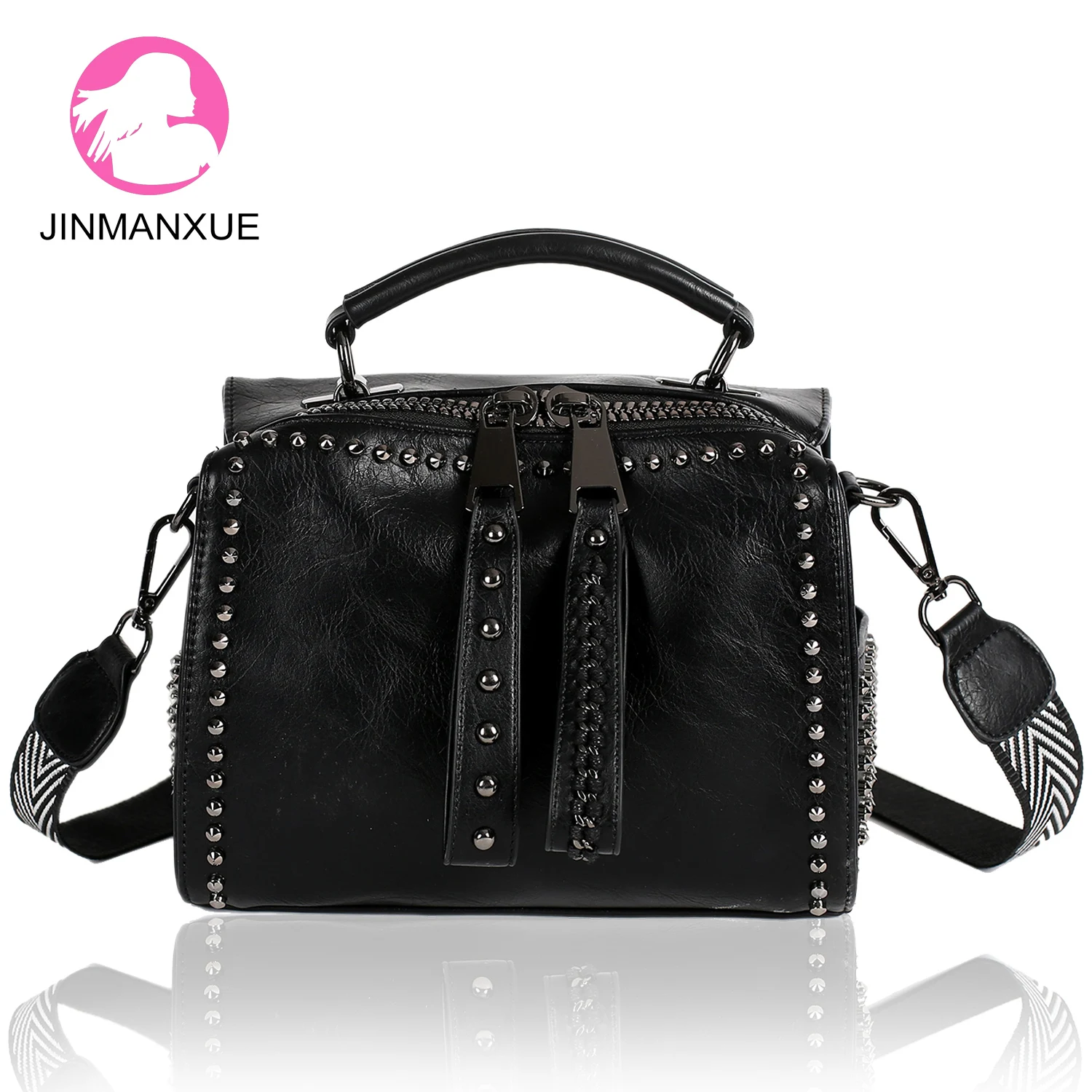 

Женская сумка через плечо, винтажная, наплечная сумка с заклепками