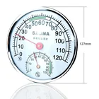 Комнатный термометр-гигрометр с золотыми краями для сауны