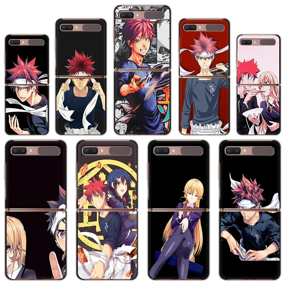 

Пищевые войны Shokugeki no Soma Аниме роскошный чехол для телефона для Samsung Galaxy Z Флип-флип искусственный складной черный Жесткий ПК оболочка ZFlip 5G О...