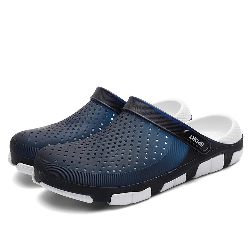 

Men's Sandals Crocks Summer Hole Shoes Crok Rubber Clogs EVA Garden Shoes Black Crocse Beach Flat Men Sandals Cool Slippers
