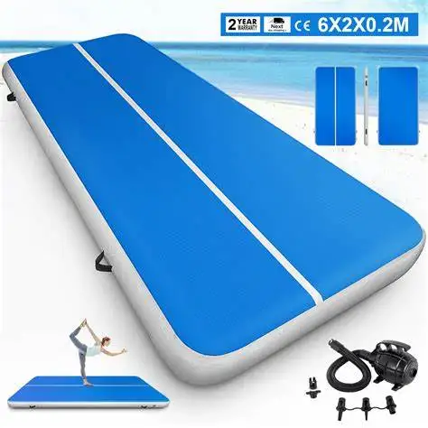 

Free Shipping Free Pump 6x2x0.2m Inflatable Gymnastics Mattress Gym Tumble Airtrack Floor Tumbling Air Track For Sale
