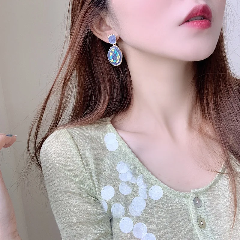 

Vintage Women Earrings Prevent Allergy Trendy Jewelry Vintage Simple Wedding Party Gifts IRISBee 2021 Fashion