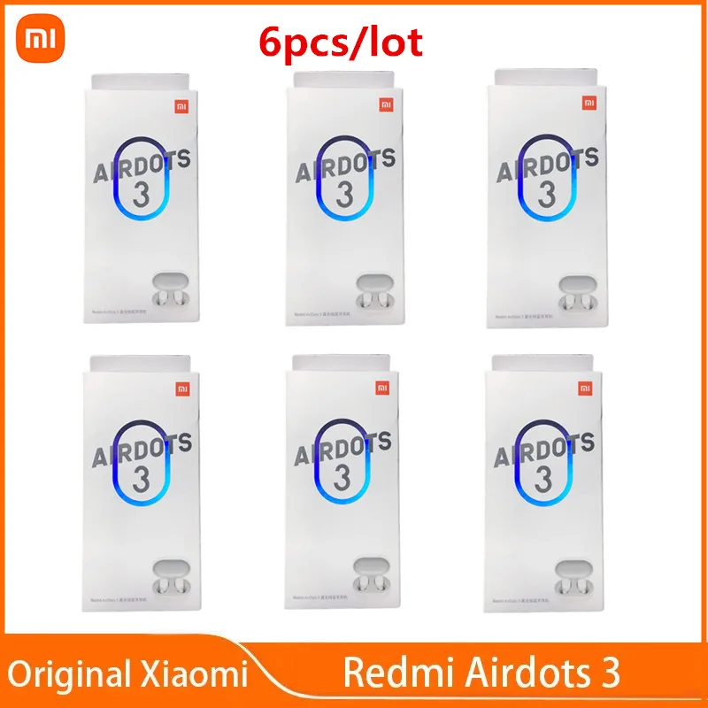 للبيع 6 قطعة الأصلي شاومي Redmi Airdot 3 TWS 5.2 بلوتوث الألعاب سماعة جديد Redmi AirDots3 اللاسلكية سماعة مع ميكروفون اللمس