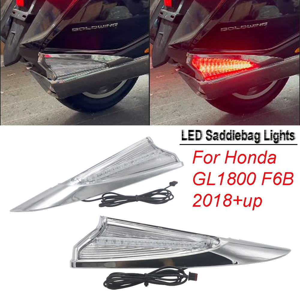 

NEW For Honda Goldwing GL 1800 F6B 2018 2019 2020 2021 Motorbike Saddlebag Lights LED Light Case GL1800