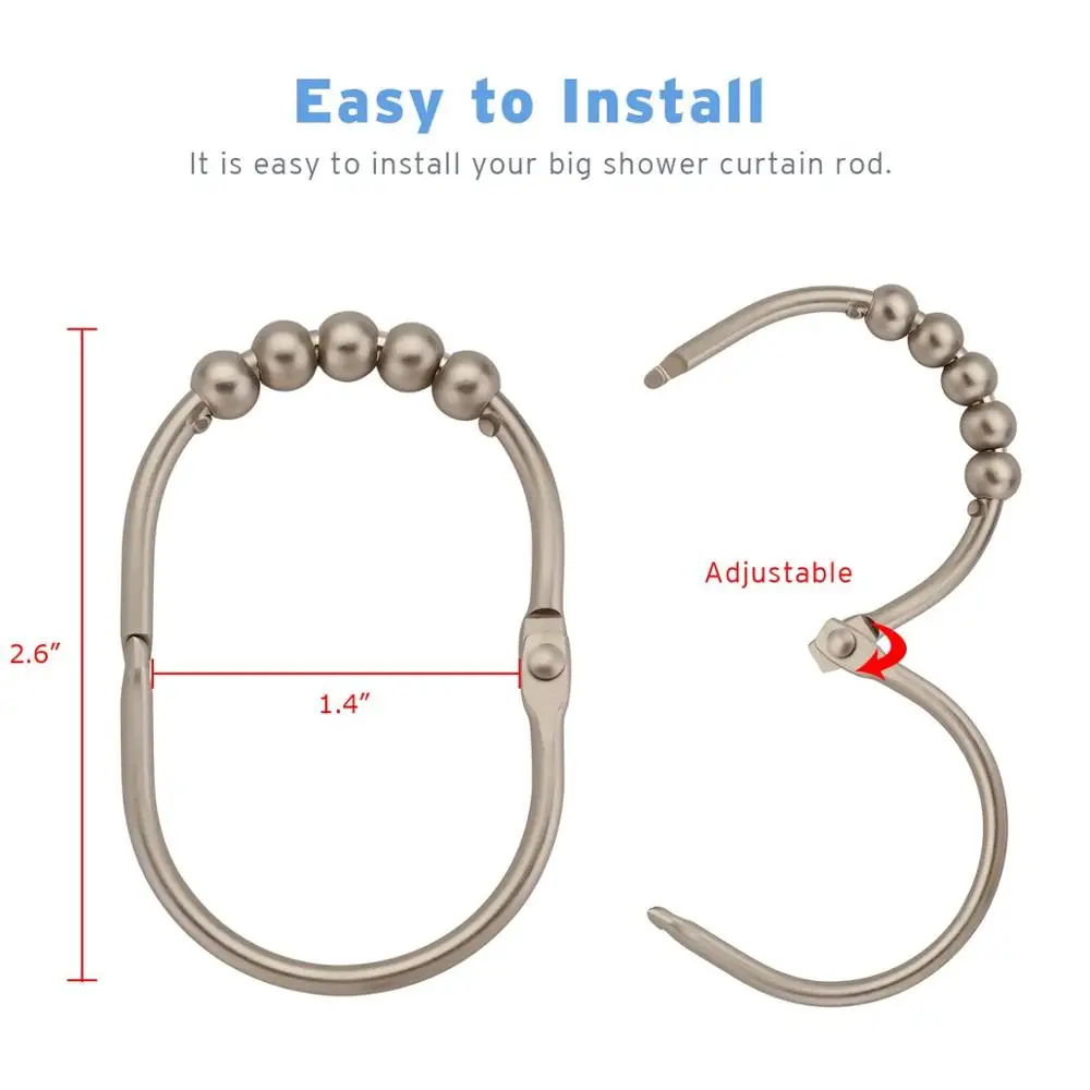 Крючок для душевой занавески Сумка-тоут крюк скользящий ролик ржавчины из