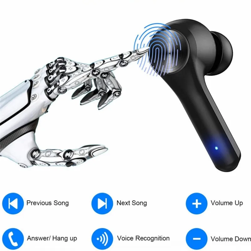 T9TWS Беспроводной наушники bluetooth 5 0 Водонепроницаемый Спорт стерео Hi-Fi