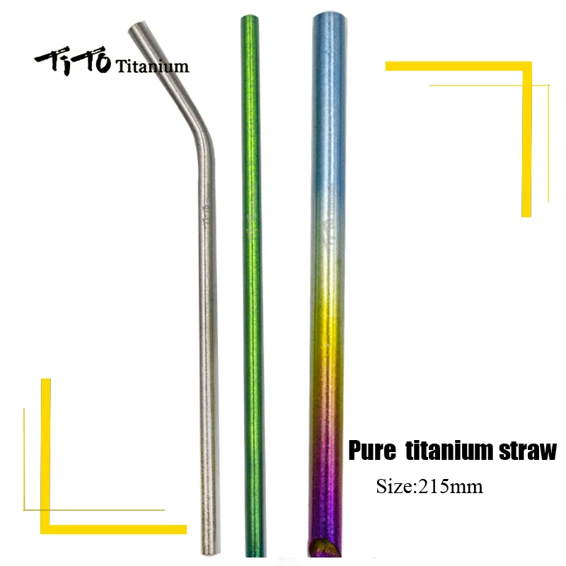 Тито чистый titanium соломы сплав портативные non нержавеющая сталь фитинги трубы