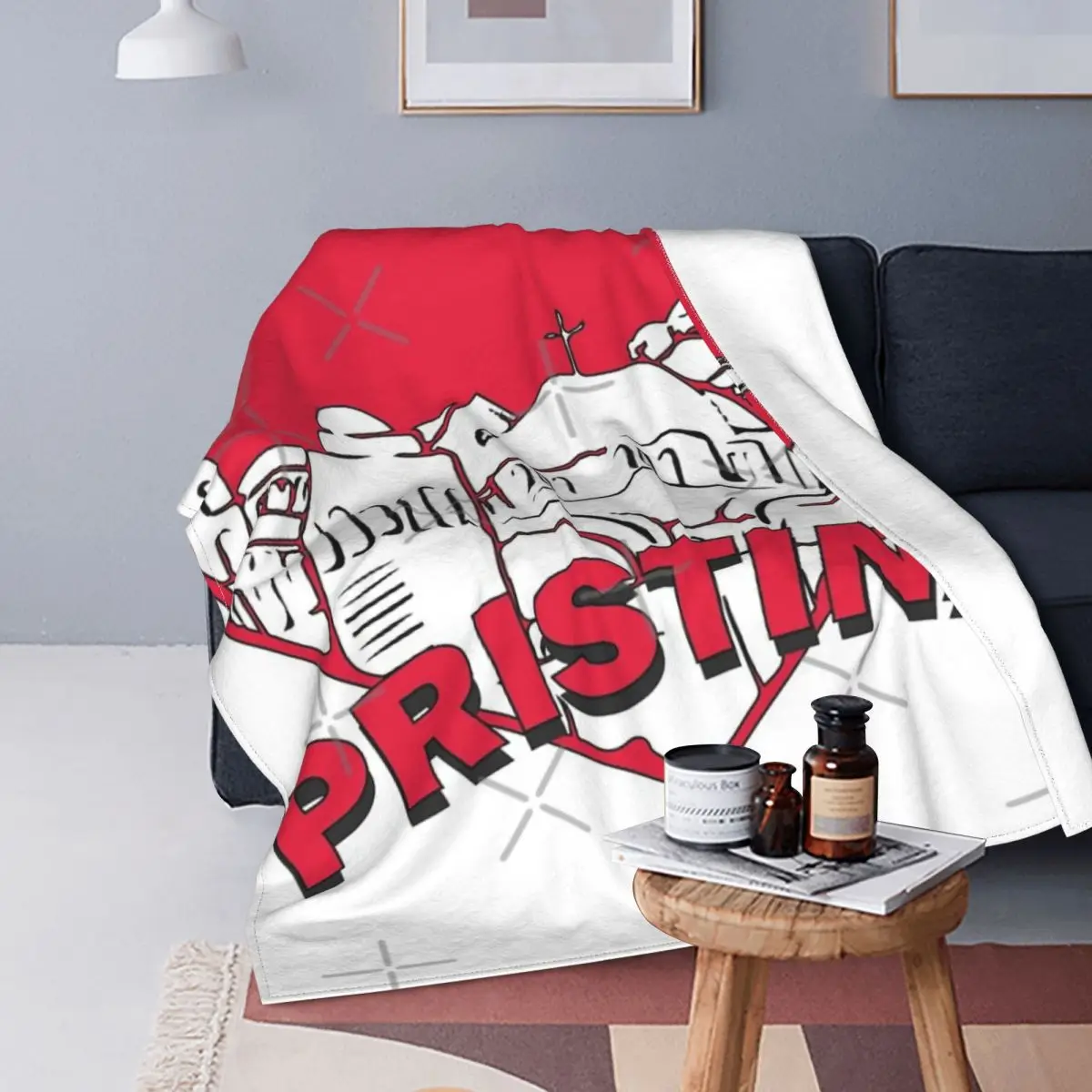 

Pristin-Manta con capucha para cama, edredones a cuadros, manta de Anime, colcha para cama