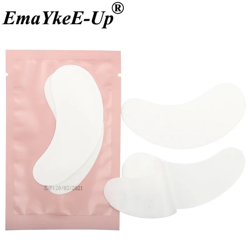 Pink 50/100 пар, новые носки для малышей на Бумага пластыри ресниц под глаза подушечками, ненатуральные искусственные бумажные накладки для наращивания ресниц глаз советы Стикеры обертывания инструменты для макияжа - Цвет: Pink