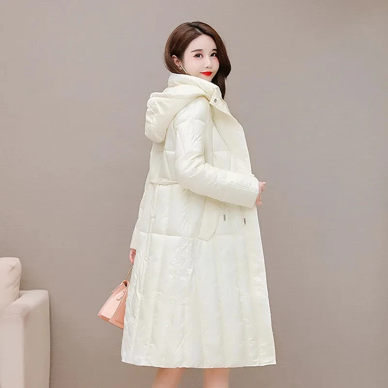 Women Long Cotton-padded Jacket 2021 New Temperament Waist Thicker Warm Coat2021 Winter Fashion Female Cotton-padded Jacket A753