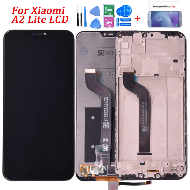 ЖК дисплей с сенсорным экраном и дигитайзером в сборе для Xiaomi Mi A2 Lite замена Redmi 6 Pro