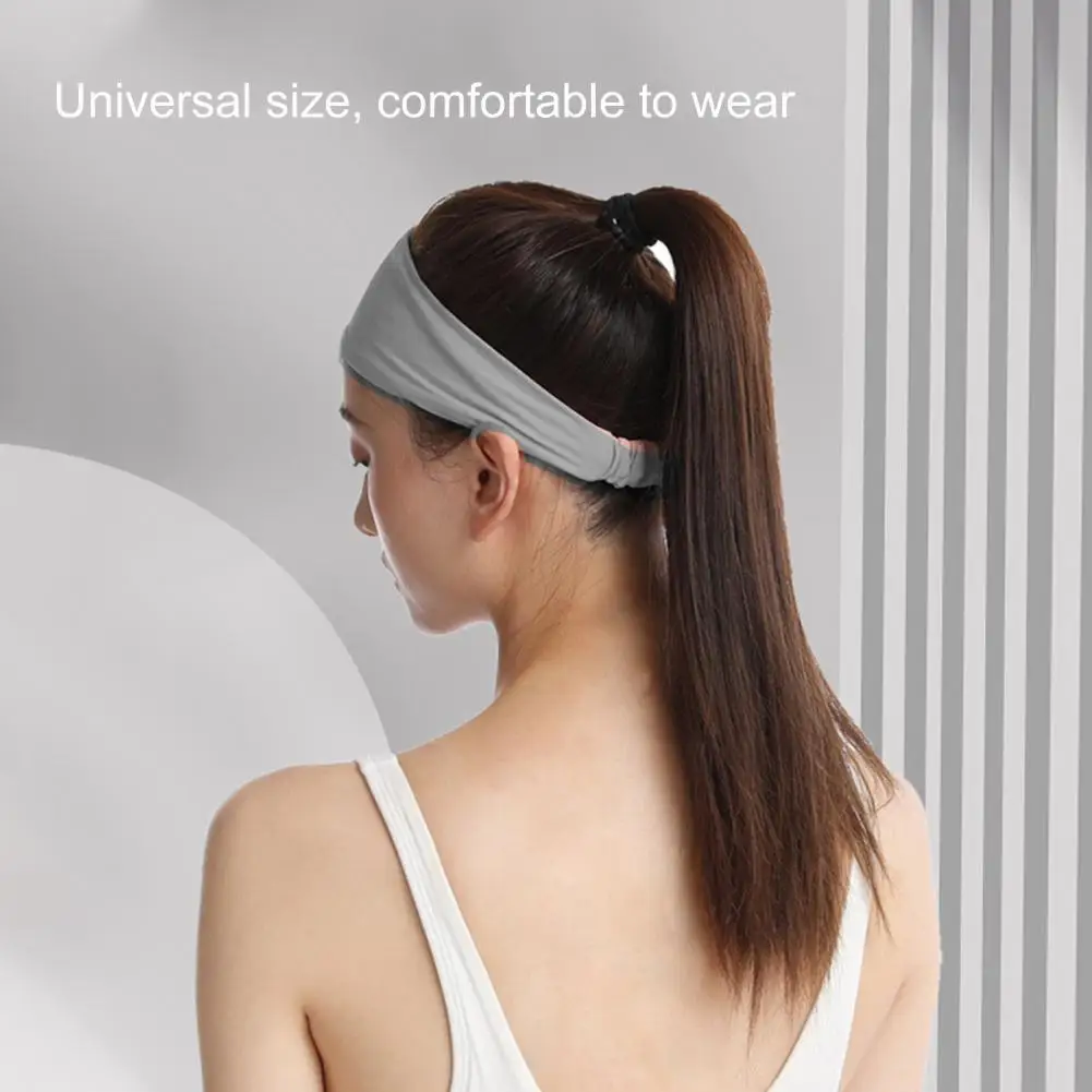 

Useful Anti-break Sweat Absorption Moisture Wicking Workout Headband for Running Elastic Wide Headbands Sports Headbands