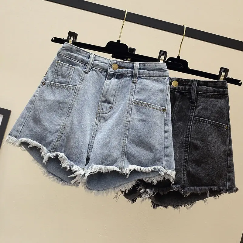 

Plus Size 4XL 5XL Summer Vintage Denim Shorts Women Loose Thin Short Femme High Waist Shorts Streetwear Ladies Sexy Shorts C6149