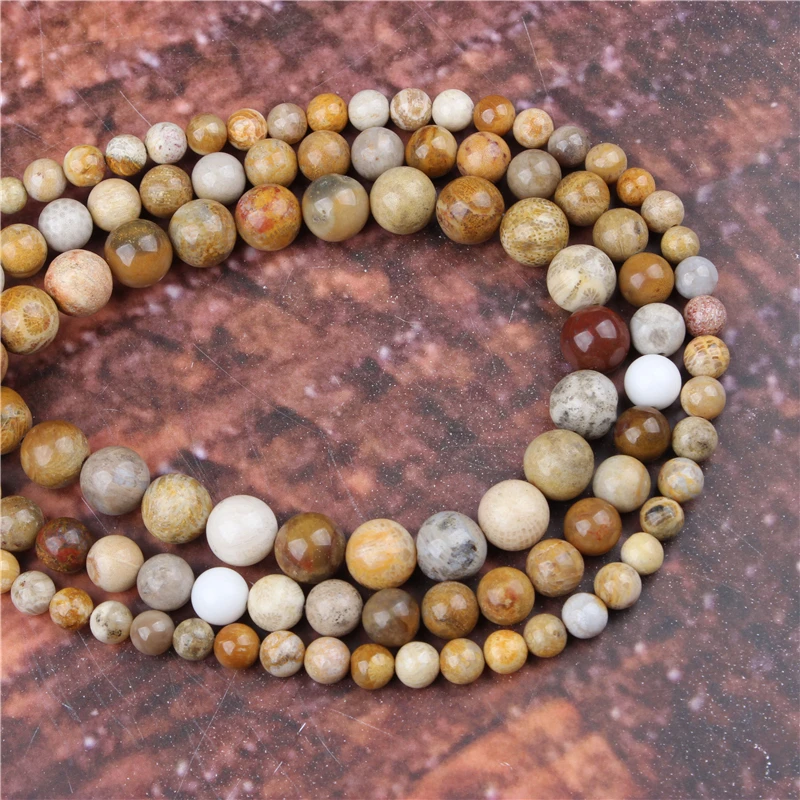 

Fashion Chrysanthemum Round Beads Loose Jewelry Stone 4/6/8/10 / 12mm Suitable For Making Jewelry DIY Bracelet Necklace