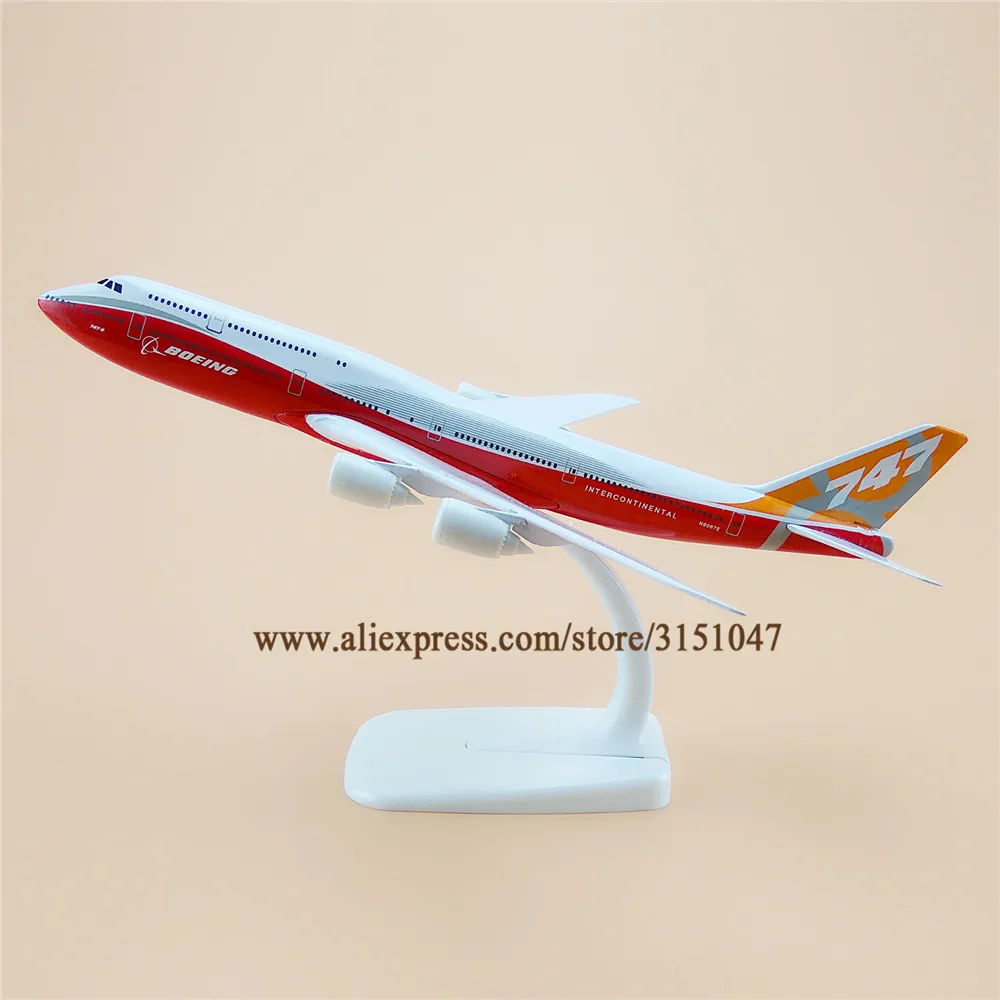 

20cm Air Prototype Boeing 747 B747-8 Airlines Plane Model Alloy Metal Diecast Model Airplane Aircraft Airways Kids Gift