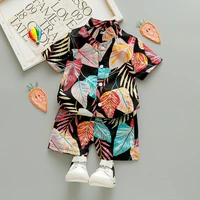 summer baby clothes set infant baby boys clothing print shirt shorts 2pcs kids suits toddler boy beach holiday outfits 1 4 y