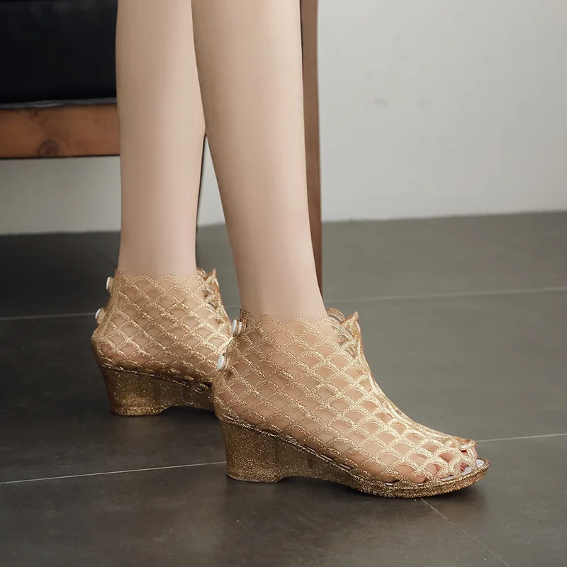 Сандалии женские на высоком каблуке повседневные Босоножки с открытым носком