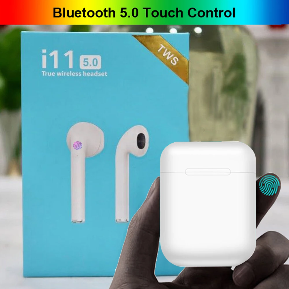 I11 TWS Bluetooth наушники мини беспроводные наушники стерео Спортивная гарнитура с микрофоном беспроводные наушники громкой связи для телефона Xiaomi