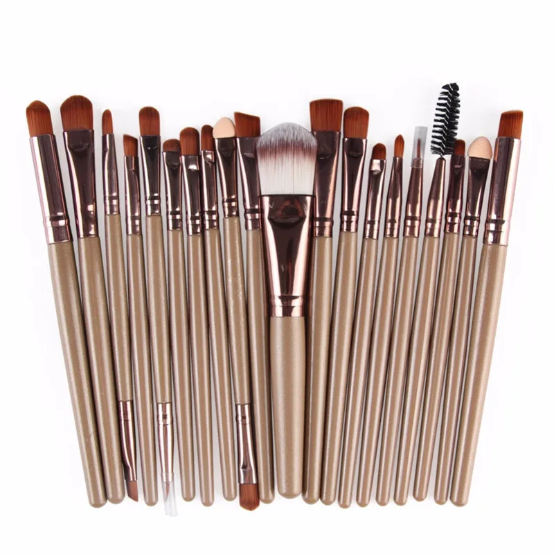 

20 Sets / Set of Pro Eyeshadow Eyelash Liquid Eyeliner Eyebrow Pencil Lipstick Set Makeup Brush Tool Beauty Makeup Brush