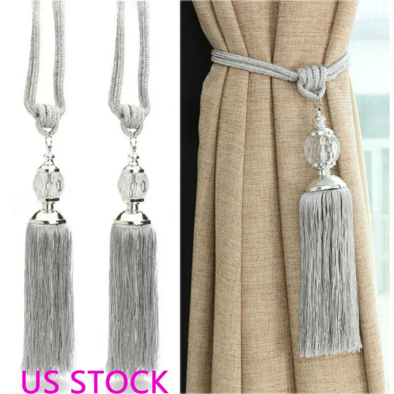 1 пара занавески холдбэкс веревка завязывается сзади кисточка бисерные тибэкс