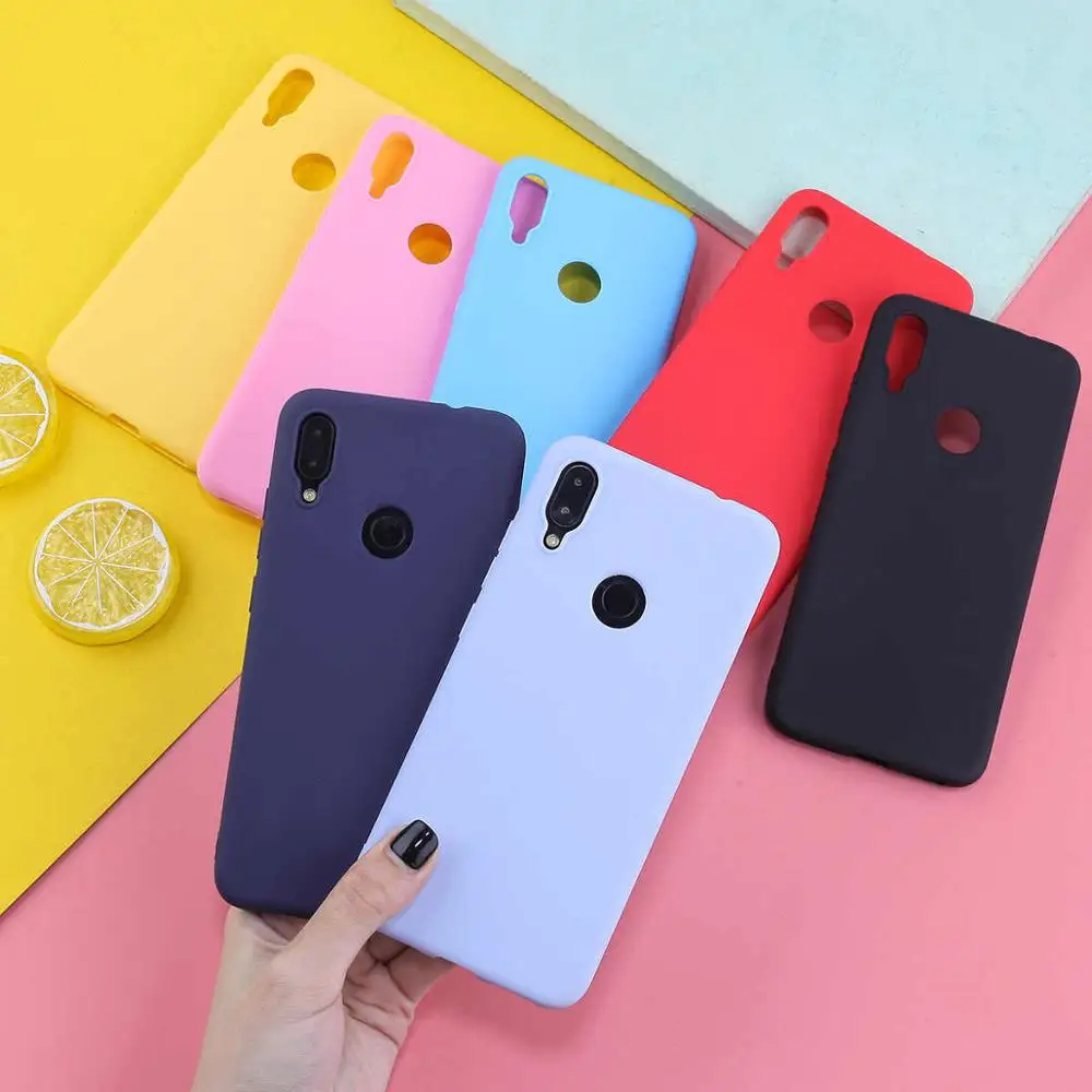 Матовый мягкий чехол карамельного цвета для телефона Xiaomi Redmi Note 7 4 Pro 4X 6A