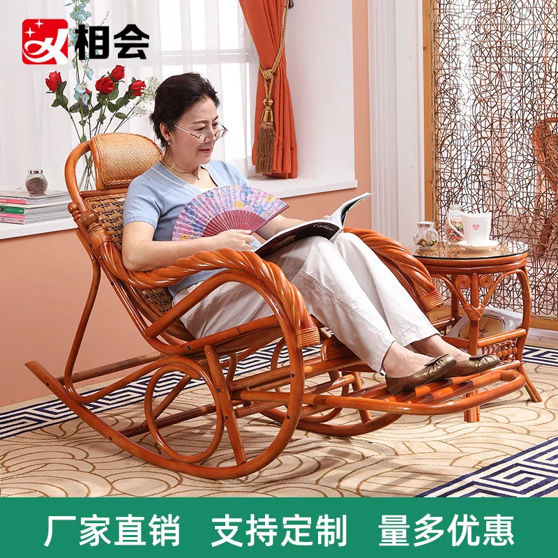 

Real rattan rocking chair wicker deck chair rattan wood real rattan rocking chair siesta old man chair lazy chair lounge chair