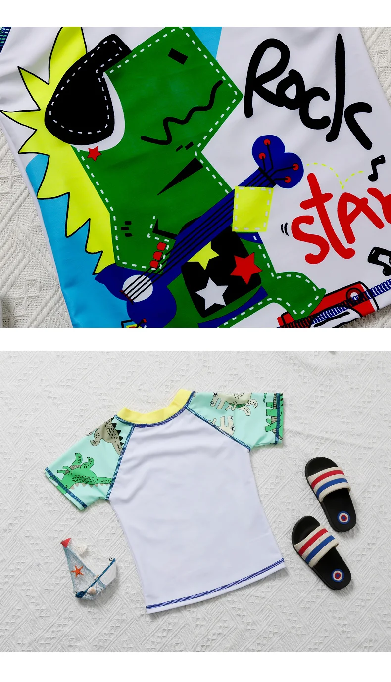 Новый купальный костюм из двух предметов с принтом динозавра для маленьких