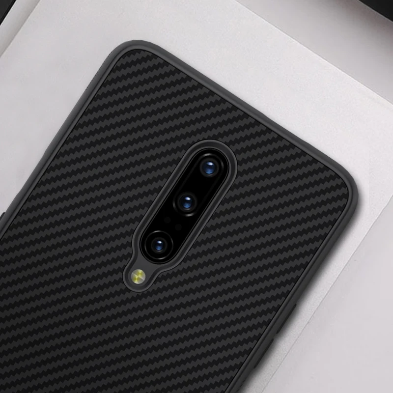 Для OnePlus 7 Pro Чехол для OnePlus 7 6 6T чехол NILLKIN Роскошный чехол из синтетического волокна Карбон PP Пластиковая Задняя крышка для телефона OnePlus7