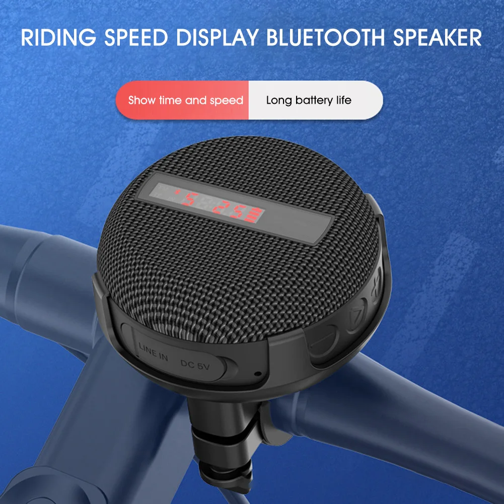 

Портативная велосипедная Bluetooth-колонка, уличная Водонепроницаемая велосипедная колонка, стерео Громкая колонка с цифровым дисплеем, стере...