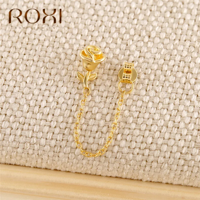 Женские серьги подвески ROXI вечерние из стерлингового серебра 925 пробы с розовым