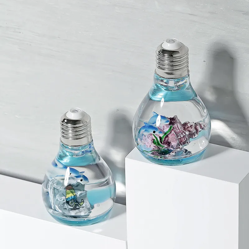 

Mediterranean Style Marine Animal Light Bulb Flashing Ornaments Creative Micro Landscape Home Student Gift Decoration Ornaments