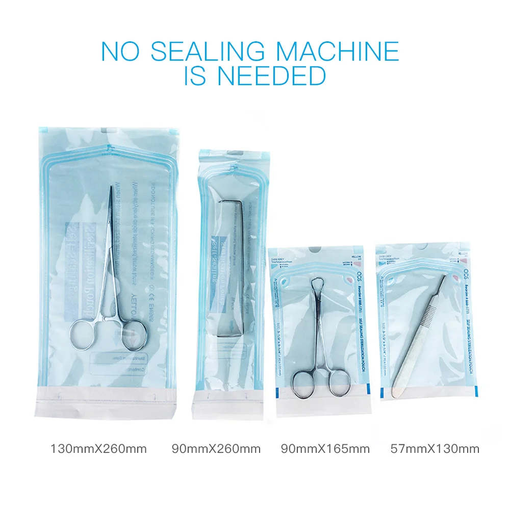 Самозапечатывающиеся мешочки для стерилизации татуировок сумка 4 размера