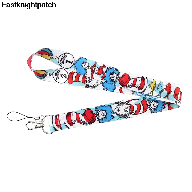 

Cartoon Multifunction lanyard for mobile phone key in strap necklace card holder webbing ribbons keychain keyring E0887