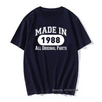 mens made in 1988 print t shirt 33th birthday gift 88 retro t shirt mens short sleeve summer o neck anniversary t shirt